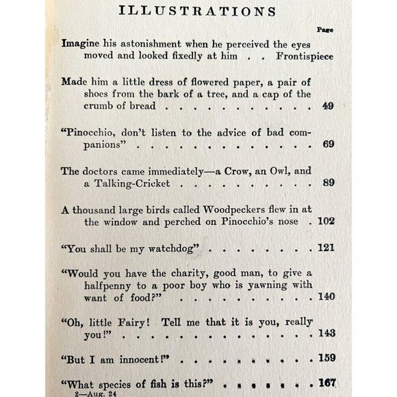 Pinocchio 1920s Illustrated Frances Brundage Raphael Tuck Artist HC Collodi WHBS - Picture 8 of 10